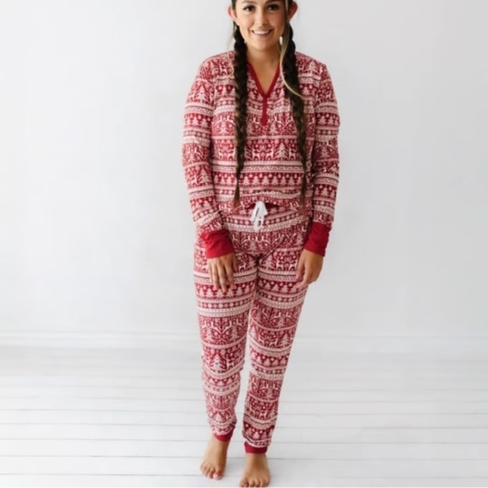 Little Sleepies- Women’s Raindeer Cheer Pajamas - Large